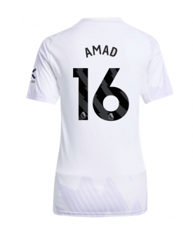 Manchester United Amad Diallo #16 Maglia Gara Trasferta Repliche 2025-26 Donna Maniche Corte